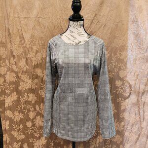 Shein Plaid Long Sleeve Blouse, Size XL, Excellent Used Condition! (EUC)
